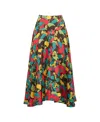 La Doublej La Double J Skirt Milan In Vines Brown