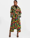 La Doublej Milano Trench Coat In Vines Brown
