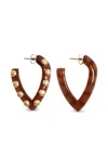 La Doublej Dew Earrings Mini Solid Tobacco In Brown