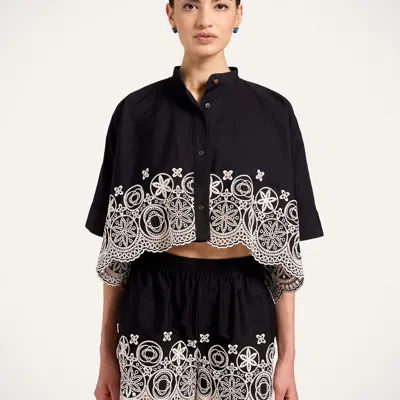 La Doublej Mini Foulard Shirt In Black