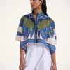 La Doublej Mini Foulard Shirt In Chakra Placee In Chakra Placée Multicolor