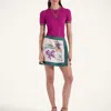 La Doublej Foulard Silk Miniskirt In Iris Placée Ivory