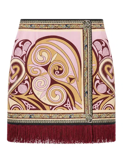La Doublej Mini Foulard Skirt In Multicolour
