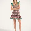 La Doublej Gingerbread Ruffled Printed Mini Dress