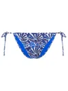 La Doublej Mini Shells Bikini Briefs With Side Lacing In Azure