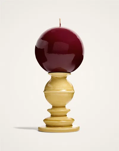 La Doublej Mini Space Pillar Candle In Yellow