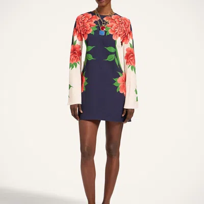 La Doublej Floral Bell-sleeve Dress In Multi