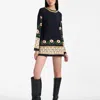 La Doublej Supreme Swing Mini Dress In Dazed Placée Black