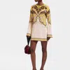 La Doublej Mini Supreme Swing Dress In Spells Placée Yellow