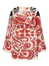 La Doublej Mini Supremes Printed Satin Minidress In Red