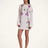 Shop La Doublej Mini Supremes Swing Dress In Iris Placée Ivory