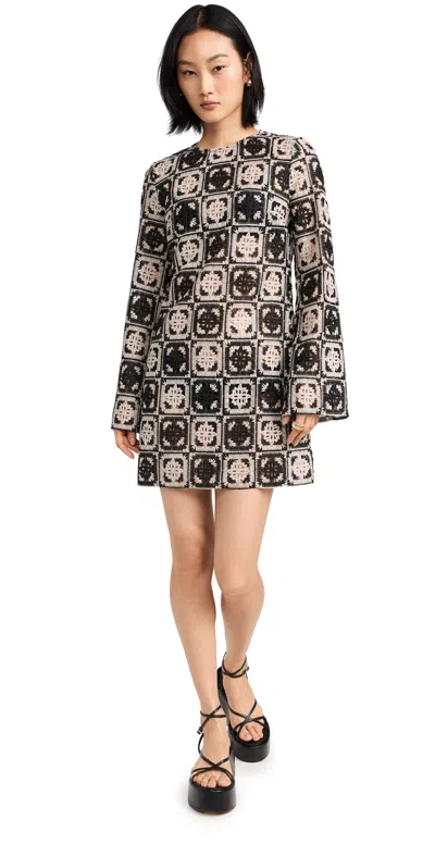 La Doublej Mini Supremes Swing Dress Mini Tiles Macrame In Mini Tiles Macrame'