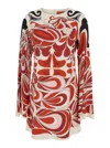 La Doublej Icon Supremes Printed Crepe Mini Dress In Multi