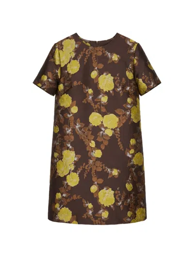 La Doublej Mini Swing Dress In 브라운