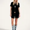 La Doublej Mini Swing Dress In Black