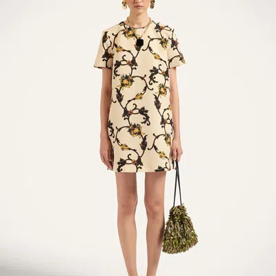 La Doublej Mini Swing Dress In Buttercup White