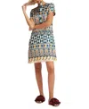 La Doublej Mini Swing A-line Silk Dress In Casareale Small Placee Cream