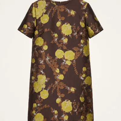 La Doublej Mini Swing Dress In Devon Brown