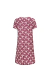 La Doublej Printed Silk-twill Mini Dress In Fans Purple