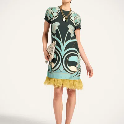 La Doublej Mini Swing Dress In Green