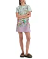 La Doublej Mini Swing Dress In Heath Placée Menta