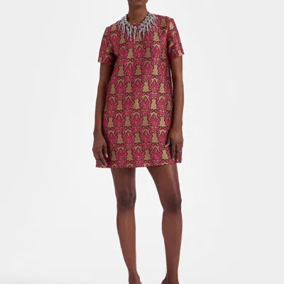 La Doublej Mini Swing Dress In Herald Fuchsia