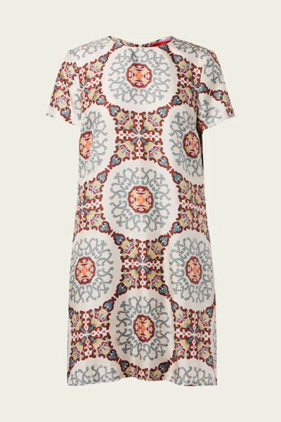 La Doublej Mini Swing Dress In Ballata Ivory