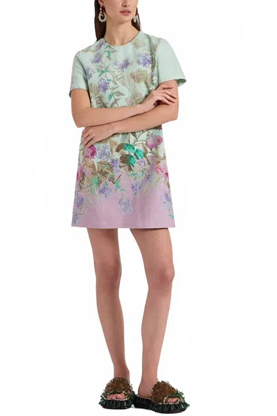 La Doublej Mini Swing Dress In Heath Placee In Multi