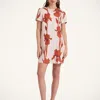 La Doublej La Double J Mini Swing Dress In Iris Dark Orange