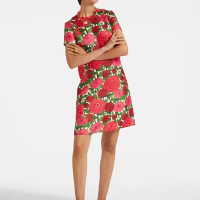 La Doublej Mini Swing Dress In Pink Dahlias
