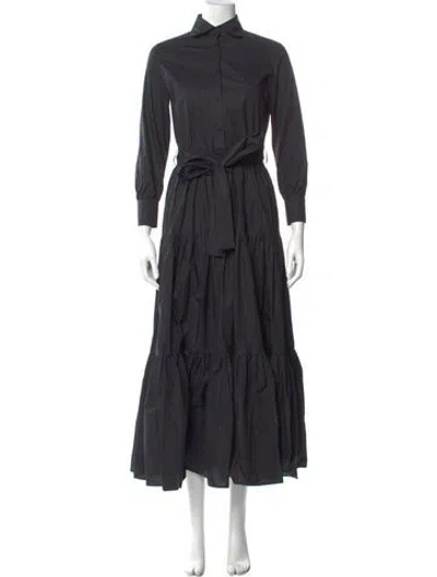 Pre-owned La Doublej Mock Neck Long Dress In Gray