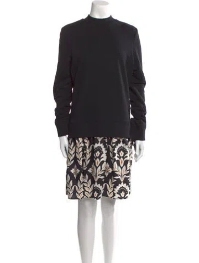 Pre-owned La Doublej Mock Neck Mini Dress In Black