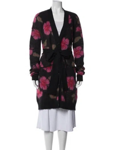 Pre-owned La Doublej Mohair Floral Print Sweater In Multicolor
