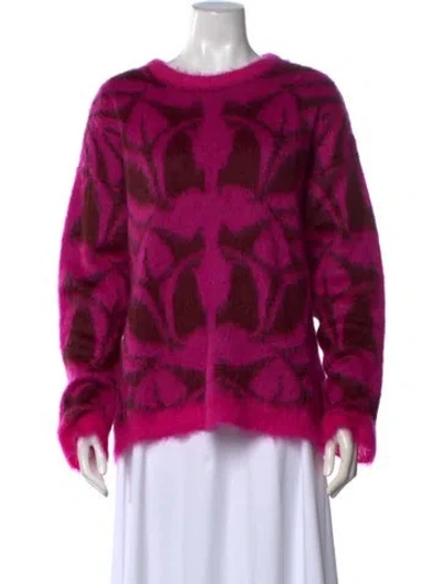 Pre-owned La Doublej Mohair Patterned Sweater In Purple
