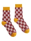 La Doublej Monogram-pattern Socks In Brown
