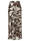La Doublej Abstract-print Midiskirt In Multicolor
