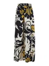 La Doublej Multicolor Pants With All-over Graphic Print In Silk Woman In Multicolor