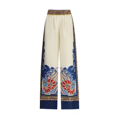 La Doublej Multicolor Silk Casual Pants
