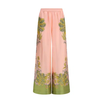 La Doublej Multicolor Silk Casual Pants