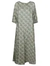 La Doublej Muumuu Dress Round Neck In Menta