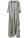 La Doublej Muumuu Geometric Silk Dress In Casareale Small Cream