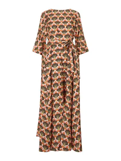 La Doublej Muumuu Dress Round Neck In Multi