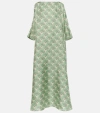 LA DOUBLEJ MUUMUU PRINTED COTTON MIDI DRESS