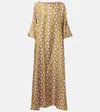 La Doublej La Double J Muumuu Printed Silk-twill Maxi Dress