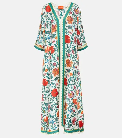La Doublej Bedrucktes Maxikleid Muumuu Aus Seiden-twill In Fantasia
