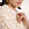 La Doublej Nefertiti Ring In Solid Burgundy