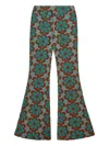La Doublej New Meditation Flower-print Flared Trousers