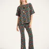La Doublej New Meditation Flower-print Flared Trousers
