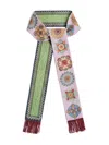 La Doublej Nucleus-print Scarf In Pink