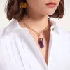 La Doublej Obelisk Charm In Purple